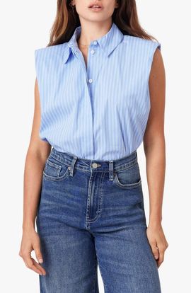 Habitual Habitual Shoulder Pad Sleeveless Shirt