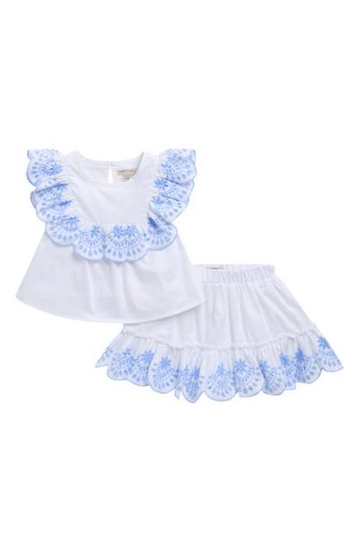 Habitual Kids Habitual Kids Eyelet Embroidery Top & Skirt Set