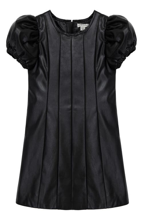 Habitual Kids Habitual Kids Kids' Puff Sleeve Faux Leather Dress