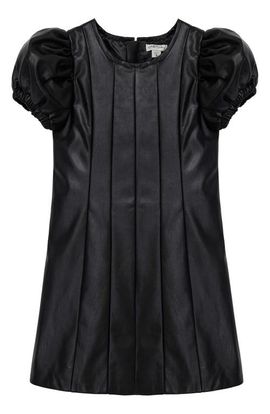 Habitual Kids Habitual Kids Kids' Puff Sleeve Faux Leather Dress