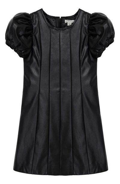 Habitual Kids Habitual Kids Kids' Puff Sleeve Faux Leather Dress
