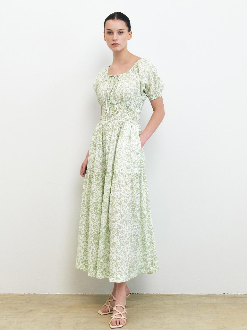 HACIE Botanical Print Long Dress