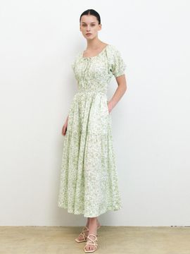 HACIE Botanical Print Long Dress