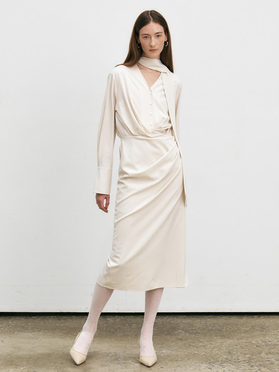 HACIE Draped Tie Detail Dress