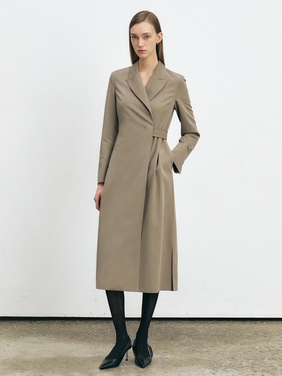 HACIE Pleats Detail Tailored Dress