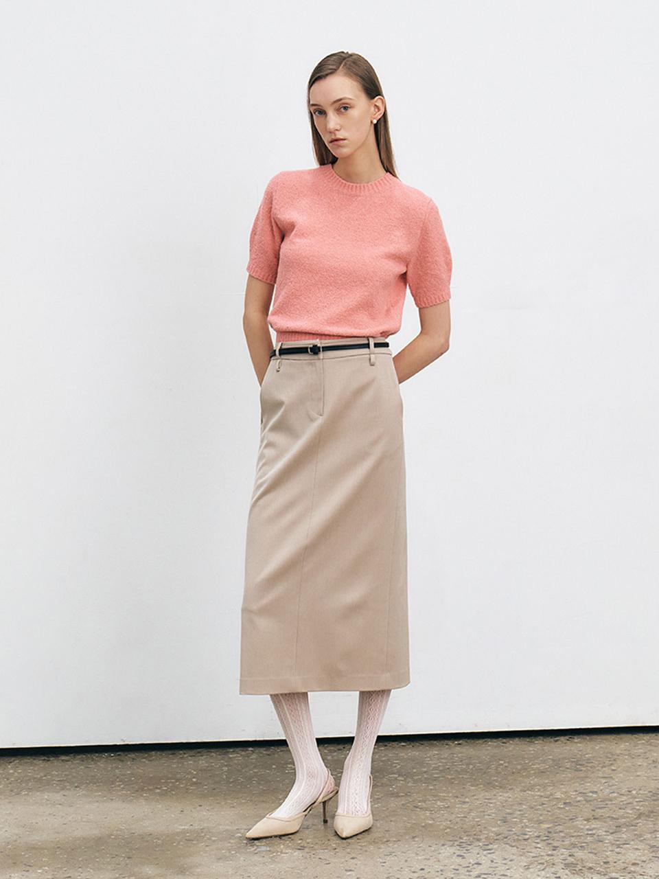 HACIE Straight Belt Long Skirt