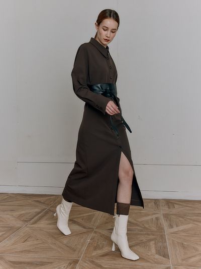 HACIE Stretch Long Shirt Dress