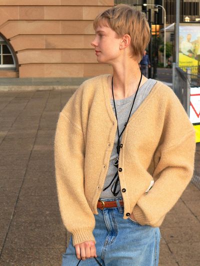 Hackesch Momo Cardigan_Custard