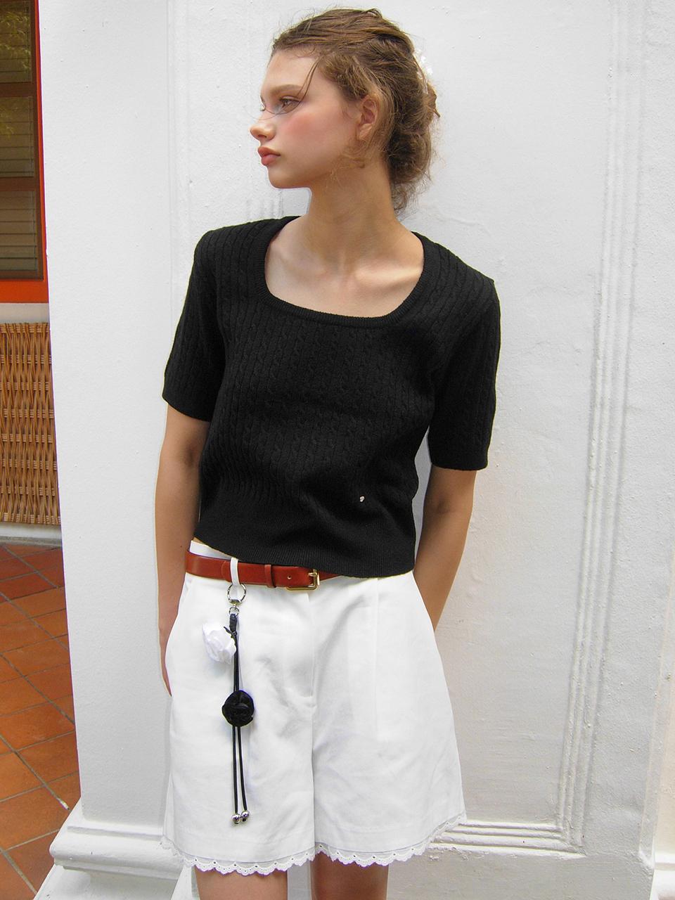 Hackesch Tany Knit Top_Black