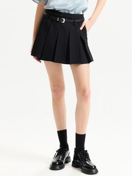 HAE BY HAEKIM Belted Pleats Shorts_Black