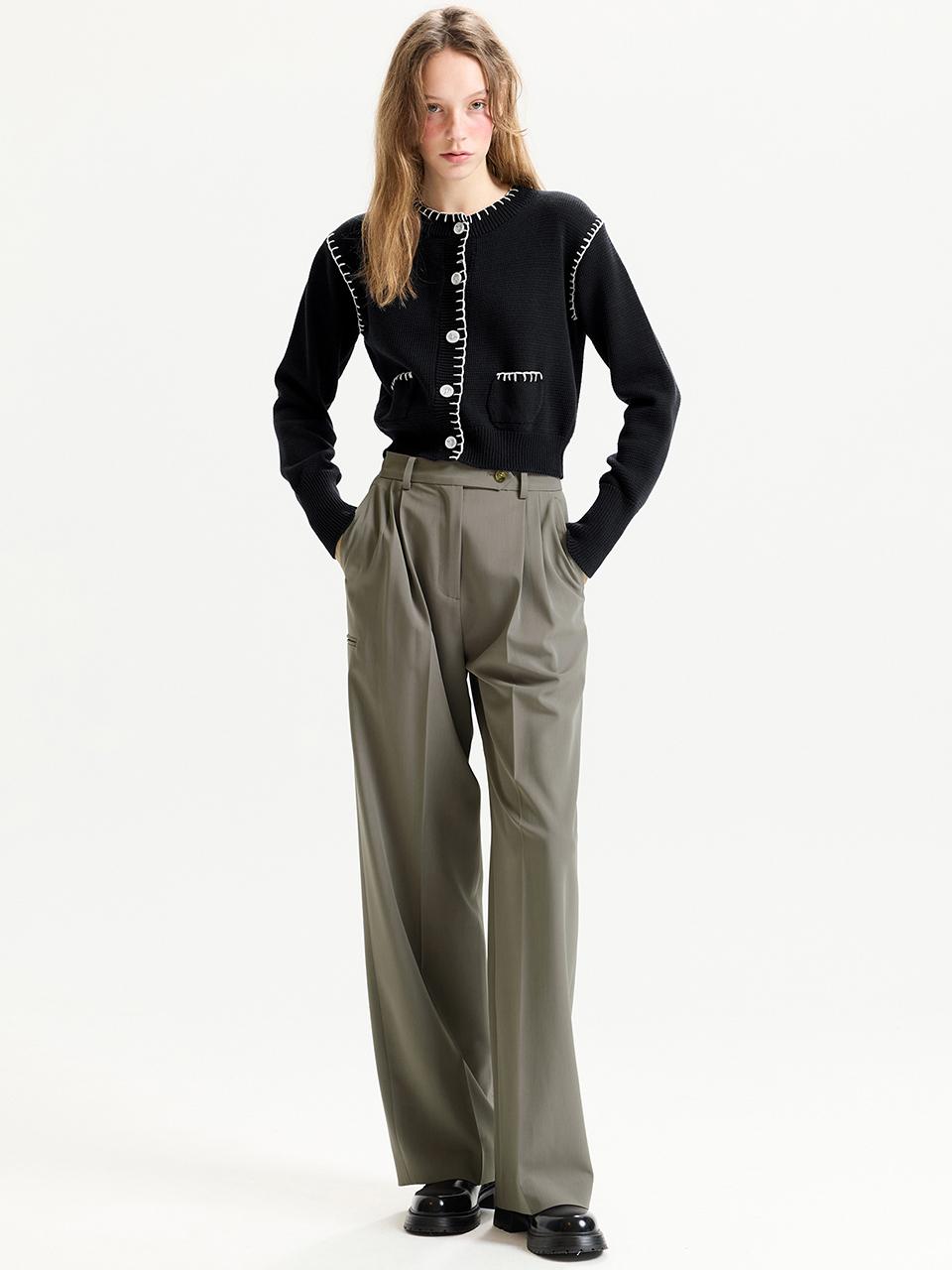 HAE BY HAEKIM Pintuck Wide Pants_Beige