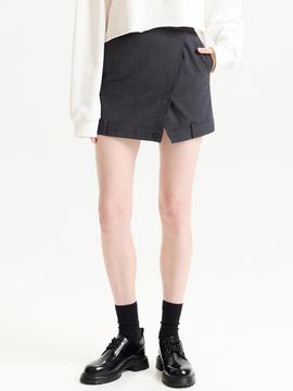 HAE BY HAEKIM Tailored Wrap Skirt_Grey