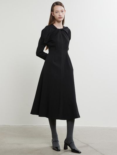 HAE BY HAEKIM Twist Puff Dress_Black