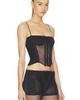 HAELO HAELO Layered Lace Up Corset Top - 2