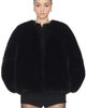 HAELO HAELO Long Hair Faux Fur Bomber - 1