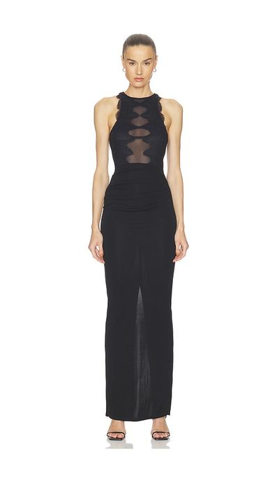 HAELO HAELO Wave Lace Evening Dress