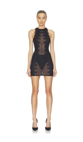 HAELO HAELO Wave Lace Mini Dress