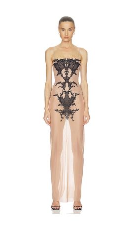 HAELO HAELO Wing Lace Corset Dress