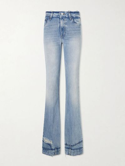 HAIKURE Flora distressed mid-rise flared jeans