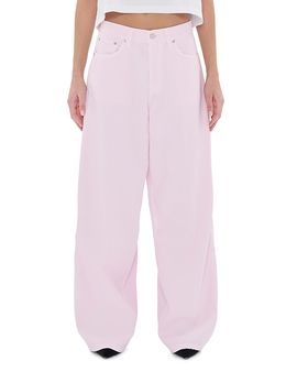 Haikure Haikure Bethany Mid Rise Wide Leg Jeans in Pink