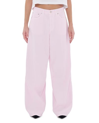 Haikure Haikure Bethany Mid Rise Wide Leg Jeans in Pink