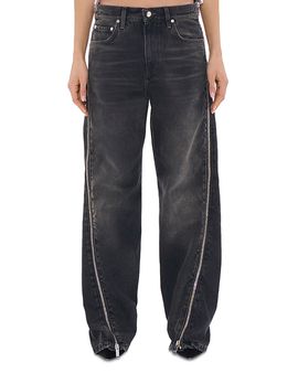 Haikure Haikure Bonnie High Rise Zip Trim Straight Leg Jeans in Vintage