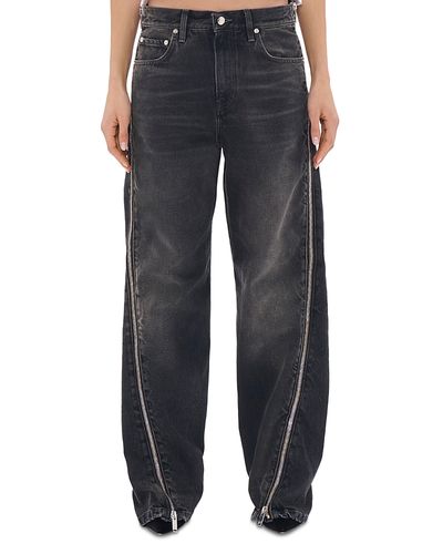 Haikure Haikure Bonnie High Rise Zip Trim Straight Leg Jeans in Vintage