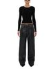 Haikure Haikure Bonnie Leather High Rise Straight Jeans in Hedwig Black - 2