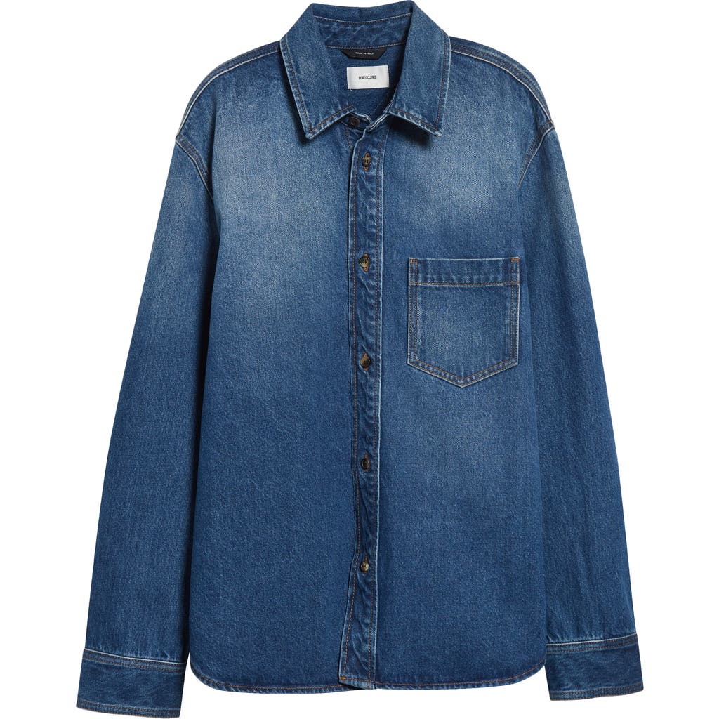 Haikure - Debbie Real Blue Cotton Denim Shirt