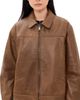 HAIKURE HAIKURE Jocelyn Cropped Silky Leather Jacket Tan - 1
