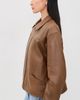 HAIKURE HAIKURE Jocelyn Cropped Silky Leather Jacket Tan - 4