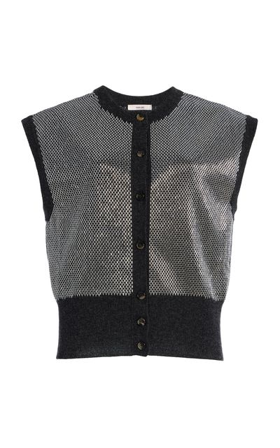 HAIKURE HAIKURE Kirby Embellished Wool Top Silver M