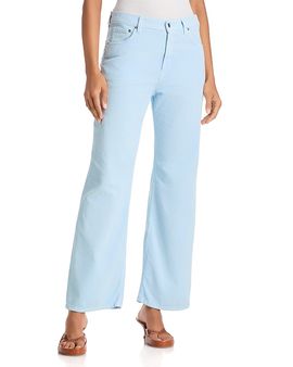 Haikure Haikure Korea High Rise Corduroy Jeans in Sky