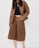 HAIKURE HAIKURE Legacy Silky Leather Shorts Tan - 2