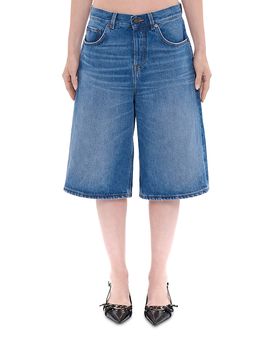 Haikure Haikure New Becky Mid Rise Jean Shorts in Real Blue