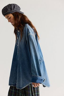 Haikure Haikure Victoria Blue Ryder Oversized Denim Button Down