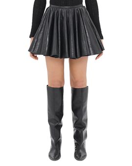 Haikure Haikure Ziggy Silky Leather Mini Skirt