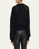 HAIKURE Marcy Distressed Wool Crewneck Sweater - 3