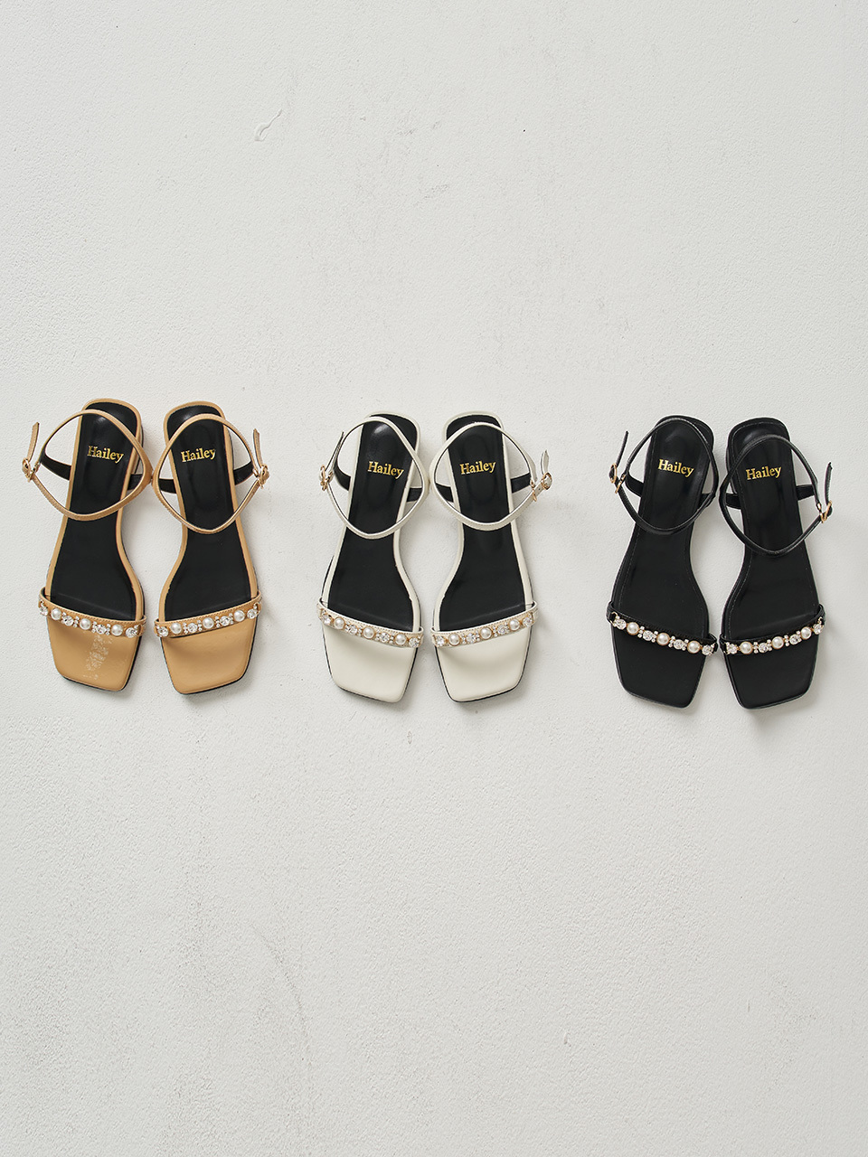 Hailey HJ23033 Embellished Flat Sandals_ 3 colors