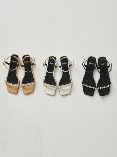 Hailey HJ23033 Embellished Flat Sandals_ 3 colors