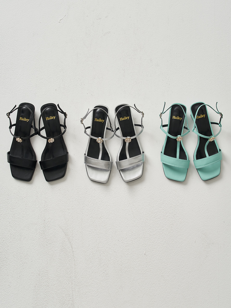Hailey HJ23034 T-Strap Sandals _3 Colors