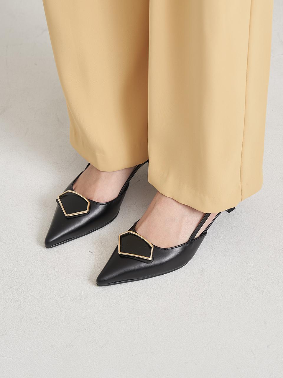 Hailey HJ24006 Slingback_Black