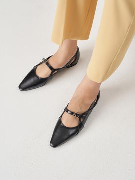 Hailey Open Side Flat Shoes - 3 Colors (HJ220020)