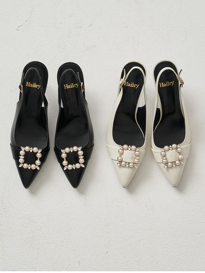 Hailey Slingback Heeled Sandals HJ23031_ 2 Colors