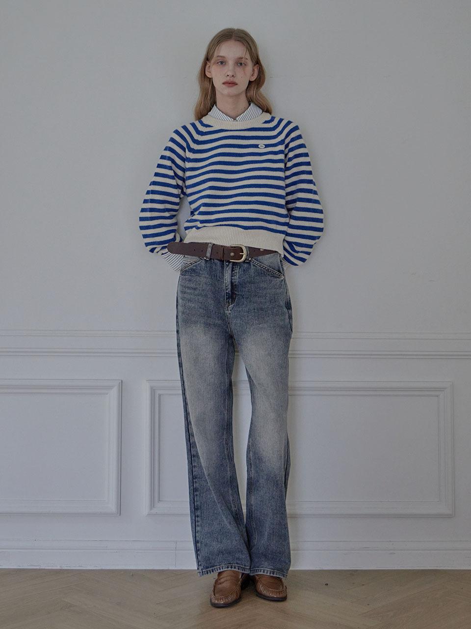 HAINT KAREN STRAIGHT FIT DENIM_4COLORS_ASH BLUE