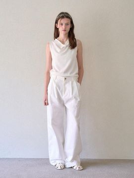 HAINT KOSHI PINTUCK PANTS [IVORY]