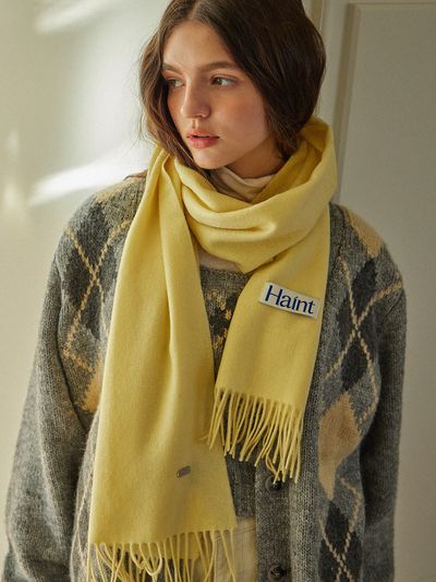 HAINT Winter Premium Wool Scarf_Yellow