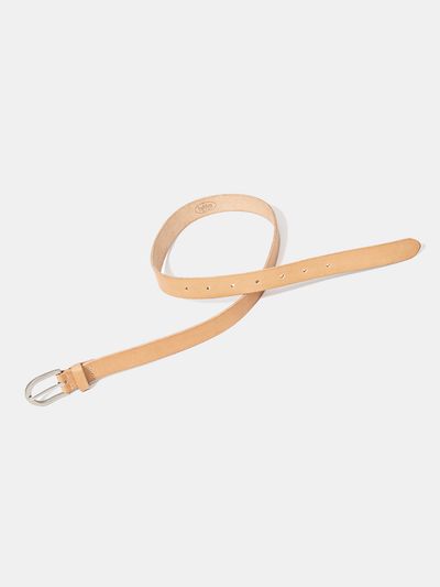 halden Basic Leather Belt_Beige
