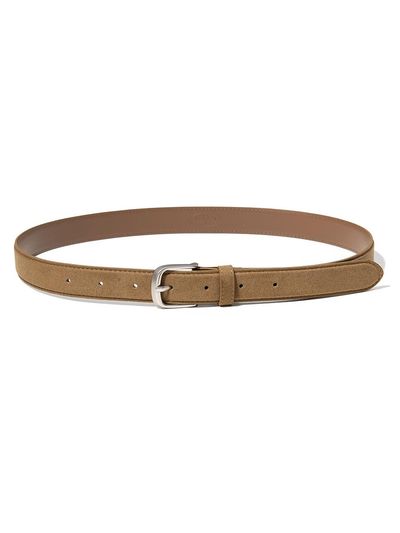 halden Basic Square Polysuede Adjustable Belt [Tan] (T023)