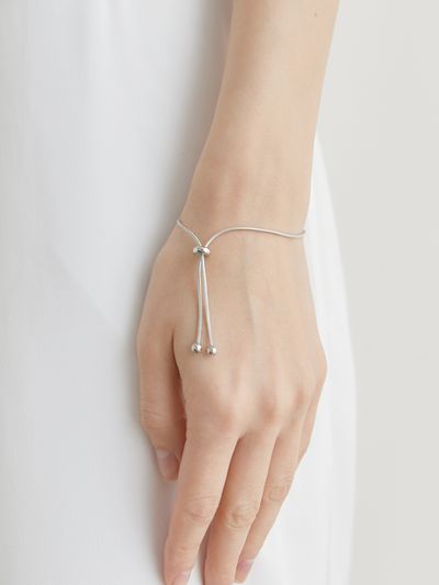 halden Clamp Rope Bracelet_Silver